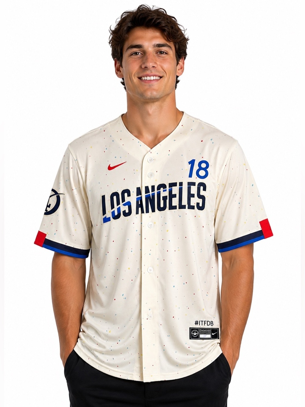 Nike Los Angeles Dodgers City Connect Yamamoto #18 Jersey XL Cream